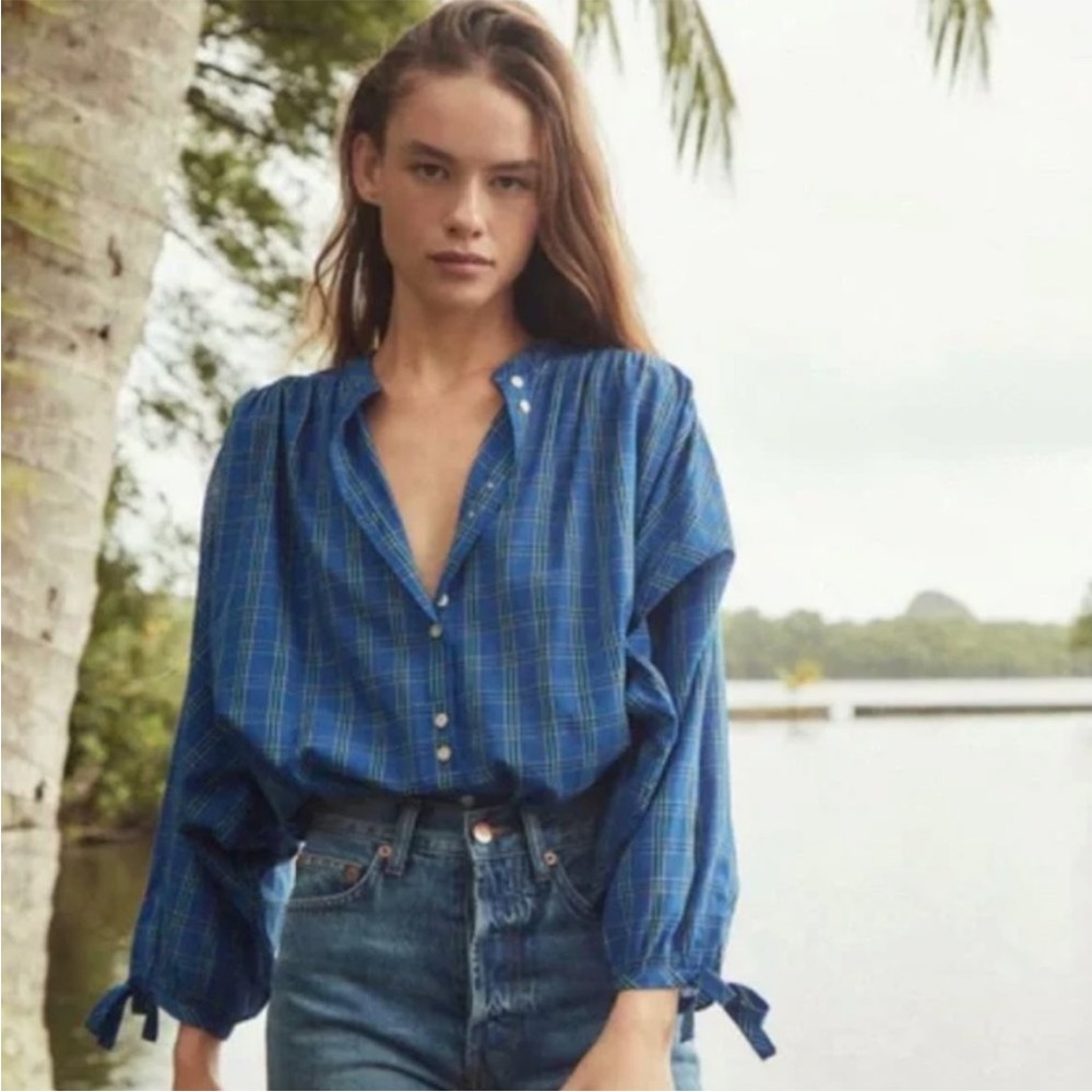 Doen O'Keefe Blouse in Park Lane Plaid